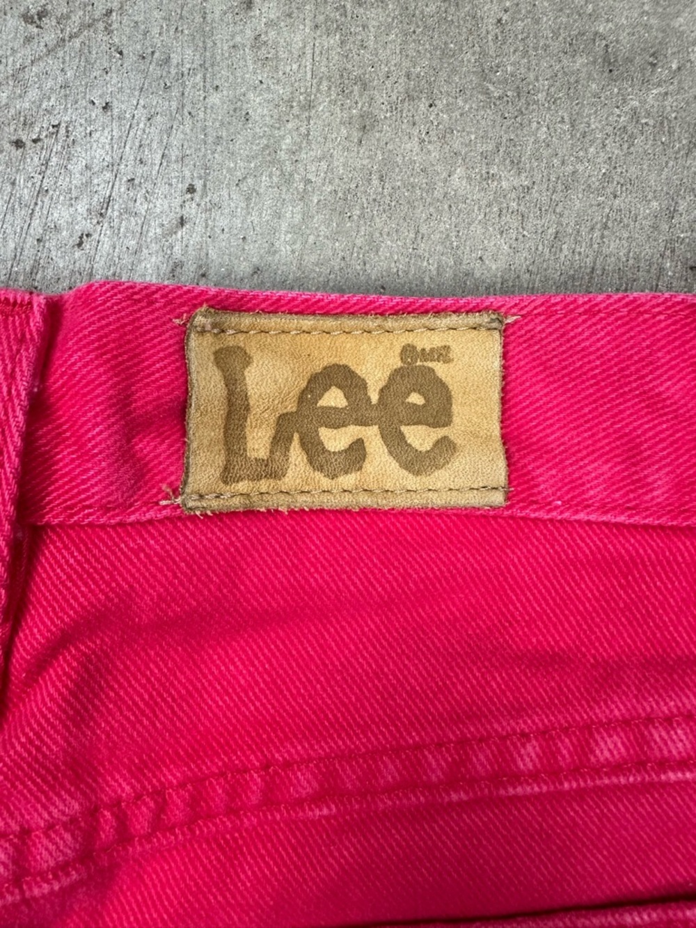 Lee Hot Pink Denim Cutoff Shorts - Picture 2 of 7